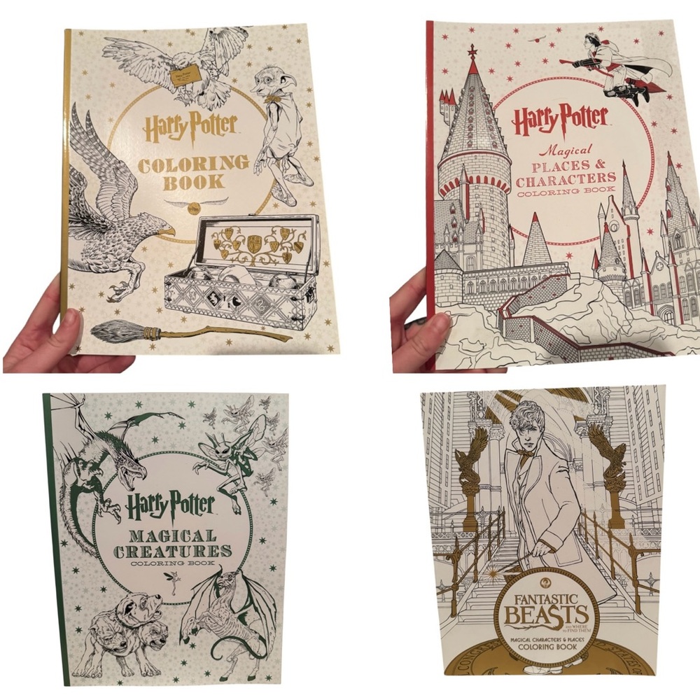 Harry Potter & Fantastic Beasts BRAND NEW Coloring Books Set of 4